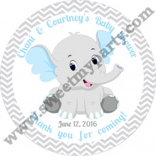 Blue and Grey Elephant Baby Shower stickers,thank you tags,(7ebb) Blue and Grey Elephant Baby Shower stickers,thank you tags,(7ebb)